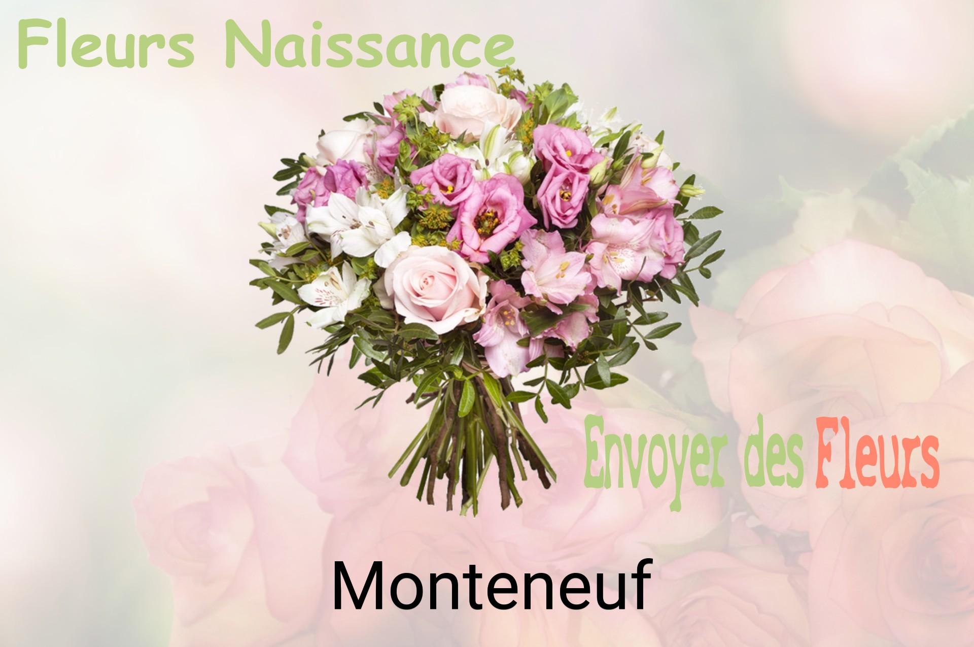 Bouquet de fleurs de naissance livré à Monteneuf